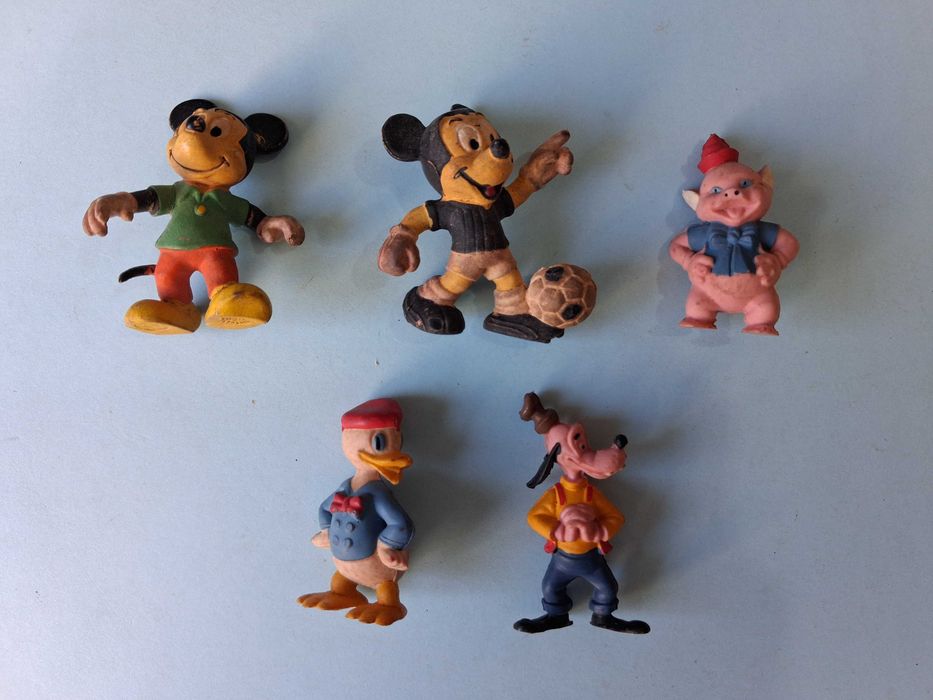 5 Bonecos PVC Disney marca Bully / M&B anos 80
