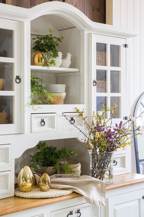 Drewniany kredens kuchenny biały VIT 117 SLIM