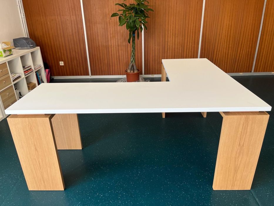 Mesa escritório branco lacado