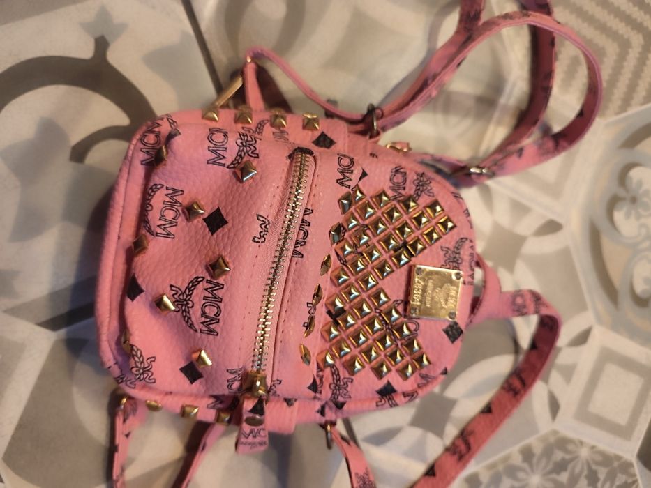 MCM mini backpack plecaczek torebka różowy Barbie