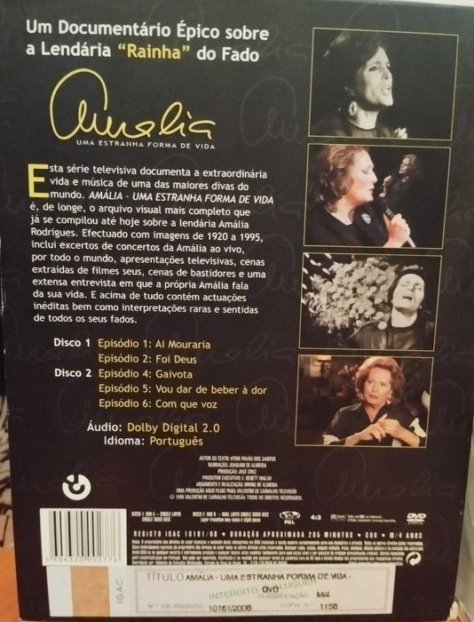 Amália - A Strange Form of Life - Documentary, 2 DVDs64729965922051122