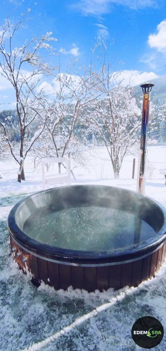 Басейн з джакузі. Термо купіль. Vip Spa. Чан з підігрівом на дровах