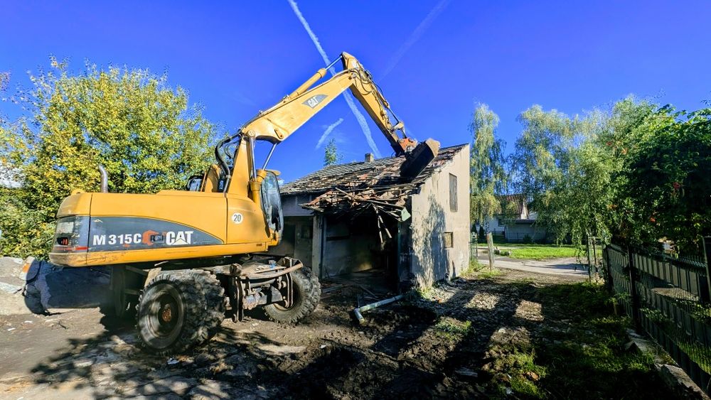 Rozbiórki, wyburzenia, karczowanie wynajem płyt TANIO
