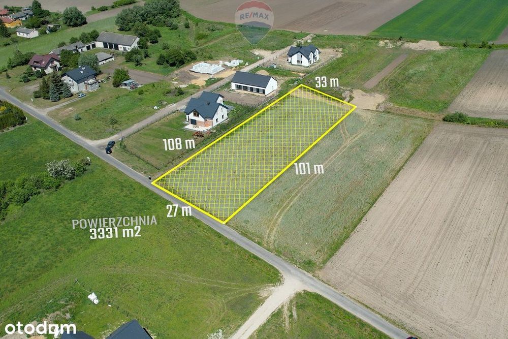 Działka budowlana z Wz obok Grodziska Maz.