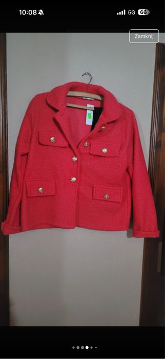 Nowy Żakiet z materialu buklowego