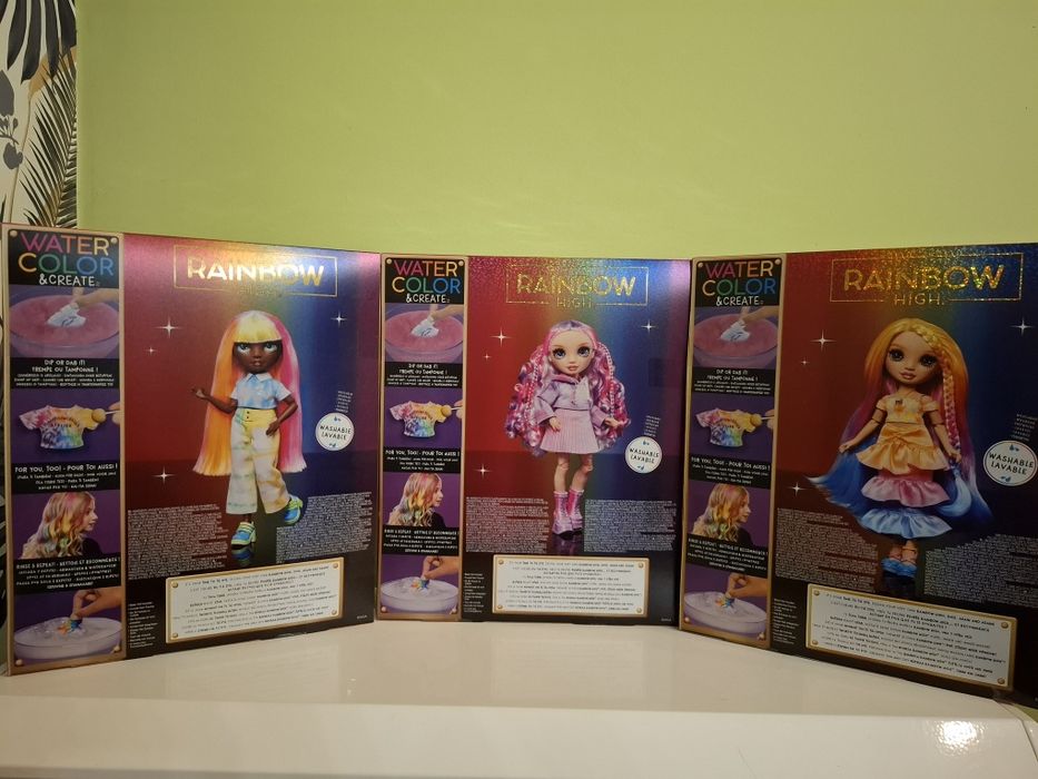 Lalki  Rainbow High Watercolor & Create 3 sztuki