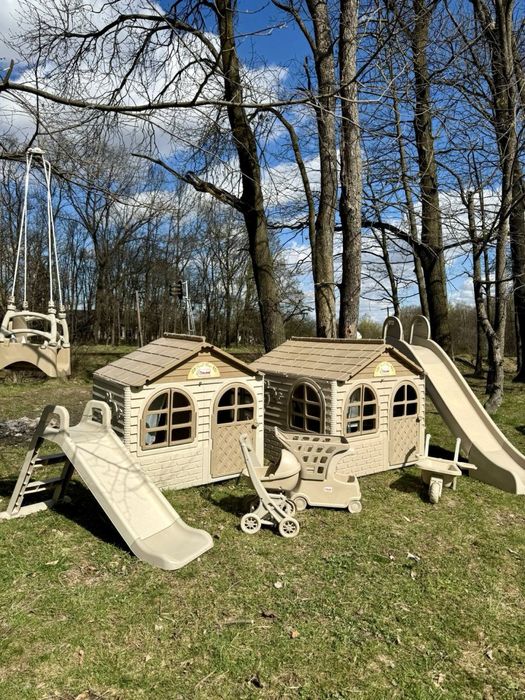 Дитячий будиночок, гірка, пісочниця| Детская песочница, горка, качеля