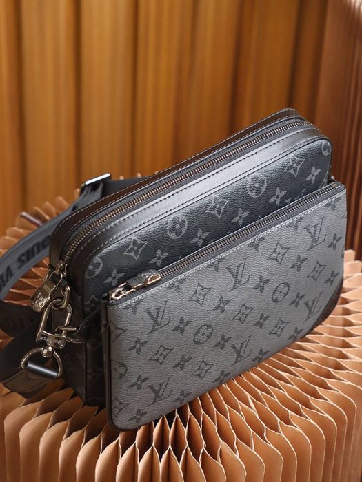 Сумка мужская Louis Vuitton trio повний комплект бутика шкіра канва