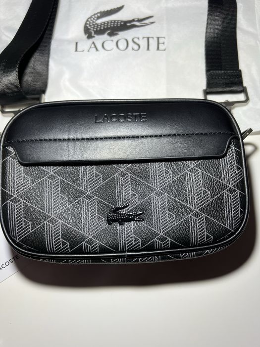 Сумка Lacoste Monogram бананка лакоста монограм чоловіча сумка на плеч