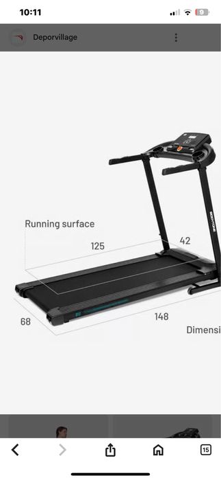 Passadeira de corrida boditone dt12+64584779875586121