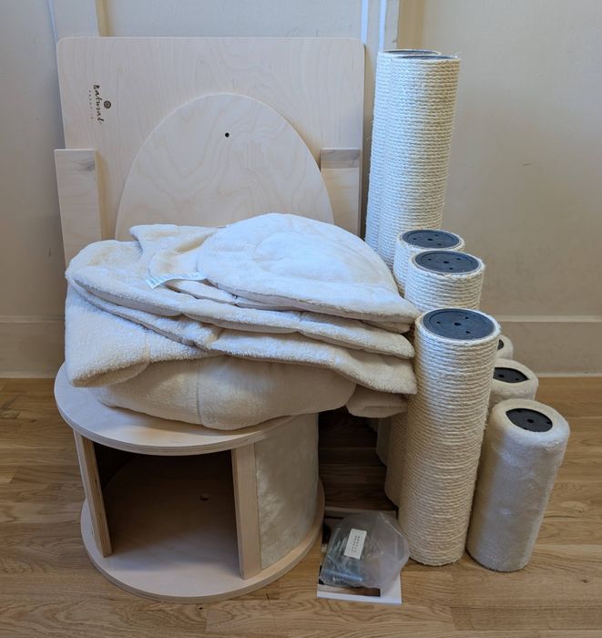 Natural Paradise Drapak dla Kota Petunia 140x68x193cm Kremowy OGROMNYu