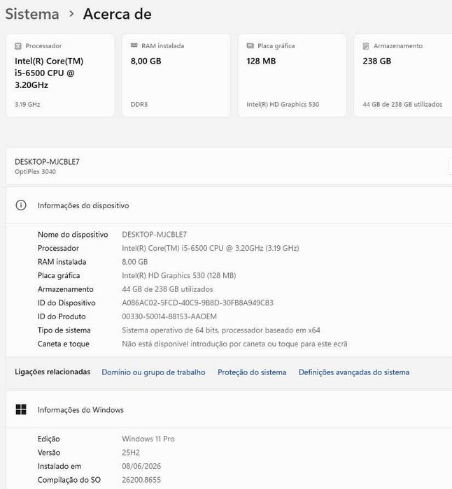 Dell Optiplex 3040 i5-6500