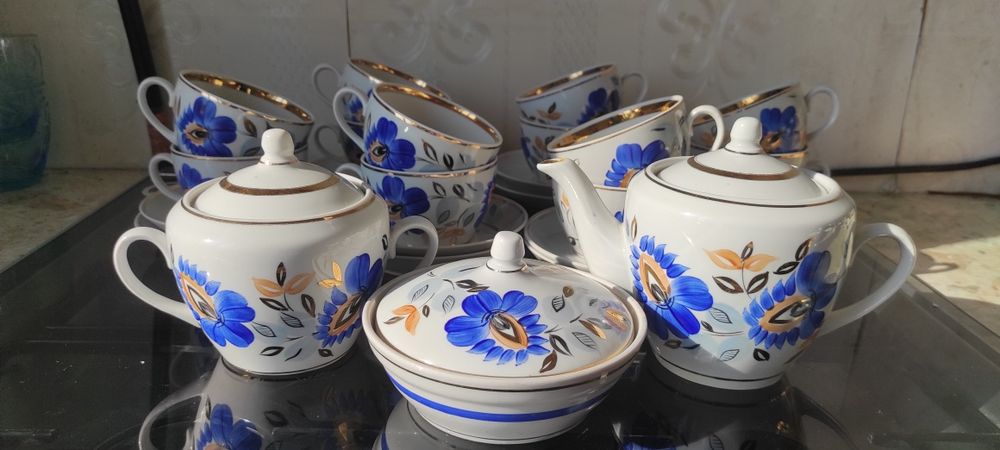 Чайный сервиз Полонского ФЗ на 12 персон расписной, отличный подарок