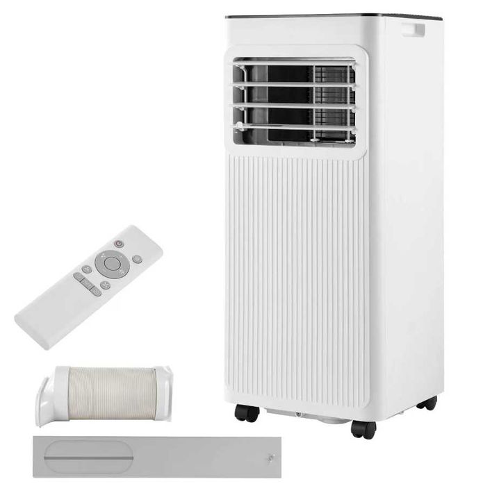 Ar condicionado portátil 9000 BTU, unidade de frio vertical 3 em 1 controlo remoto modos de frio/desumidificação/ventilador