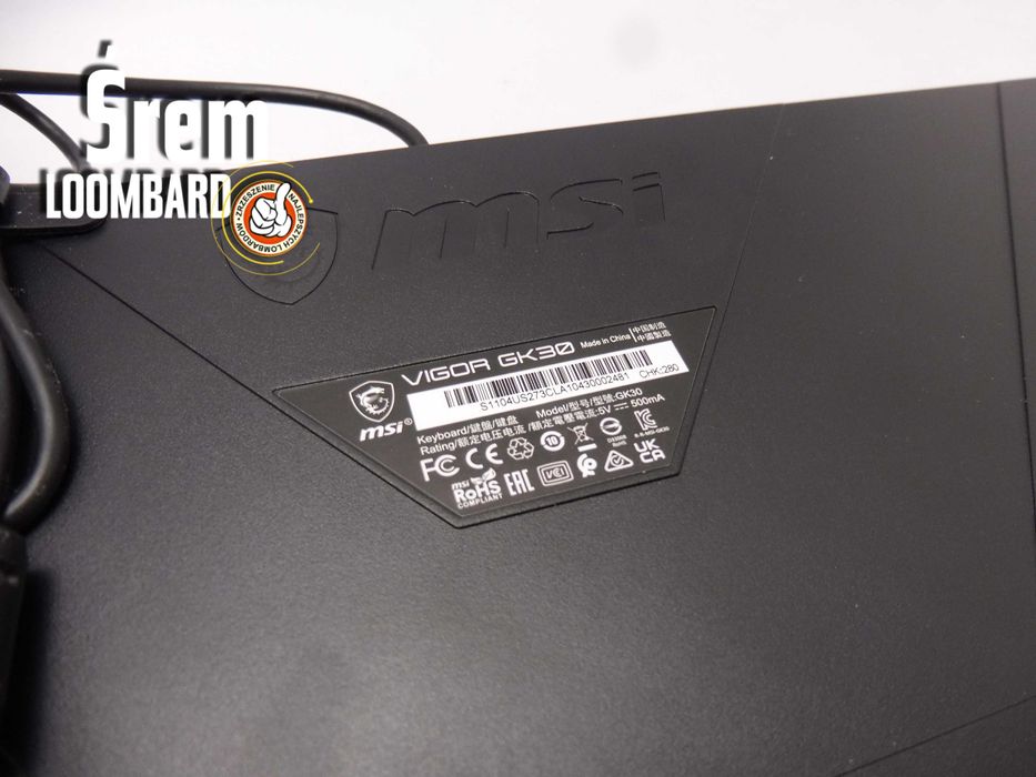Klawiatura MSI Vigor GK30, Solo, Bdb Stan!