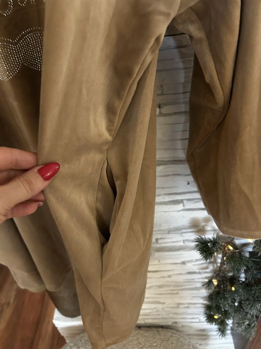 Długa Bluza damska oversize święta sukienka welurowa damska L XL 2XL