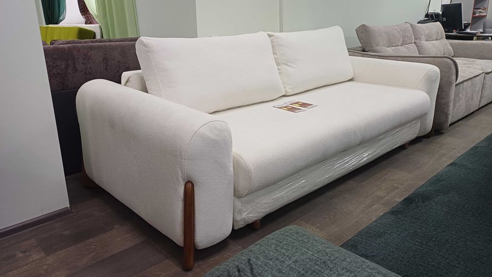 Акція!Диван Сієна на ніжках молочний механізм тік-так наявність Ірпінь