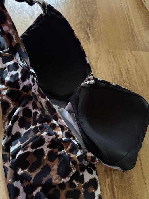 Panterka Kostium kąpielowy dwuczęściowy kryjący brzuch kostium kąpielowy plus size