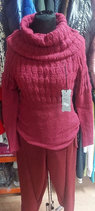 Golfik bordowy  damski