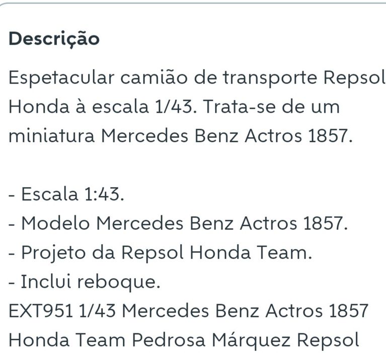 Camião Mercedes 1/43