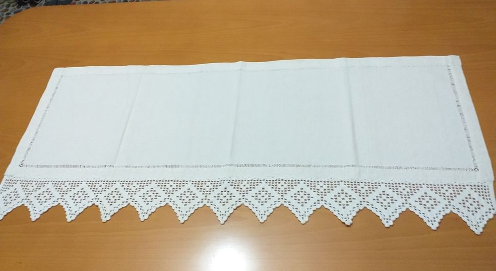 Cortina Linho Grosso e Renda