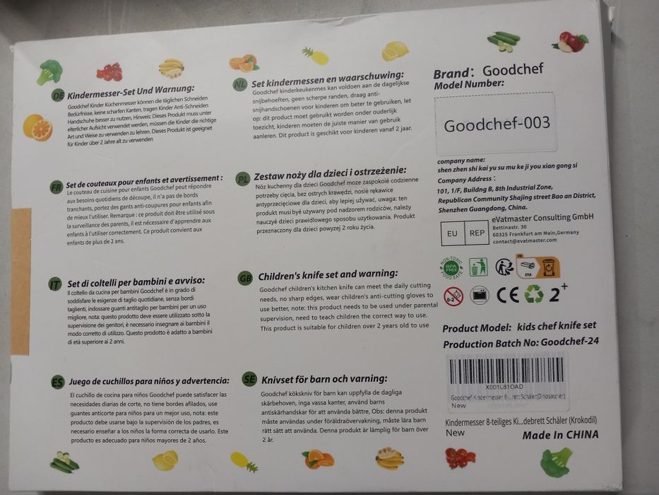 Jogo  de utensílios de cozinha para crianças
