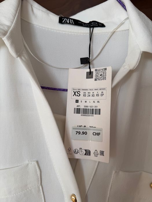 Сукня Zara XS -S біла супер красива нова