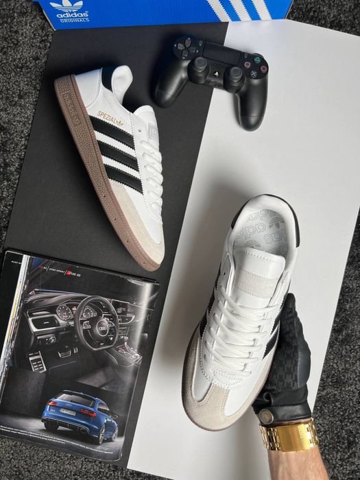 Чоловічі кросівки адідас Adidas Handball Spezial White Black [41-45]
