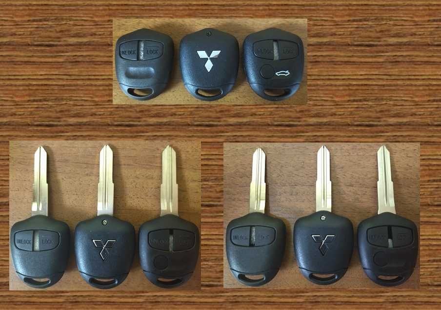 (№24) Заготовка корпус ключа 2-3 кнопки Mitsubishi