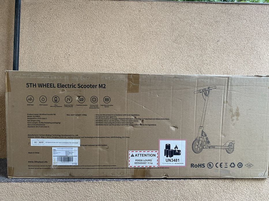 Електросамокат 5TH WHEEL Electric Scooter M2