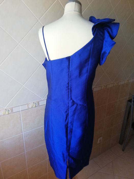 Vestido cerimónia azulão