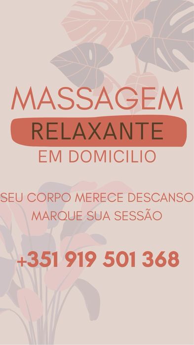 Massagem relaxamento em domicilio