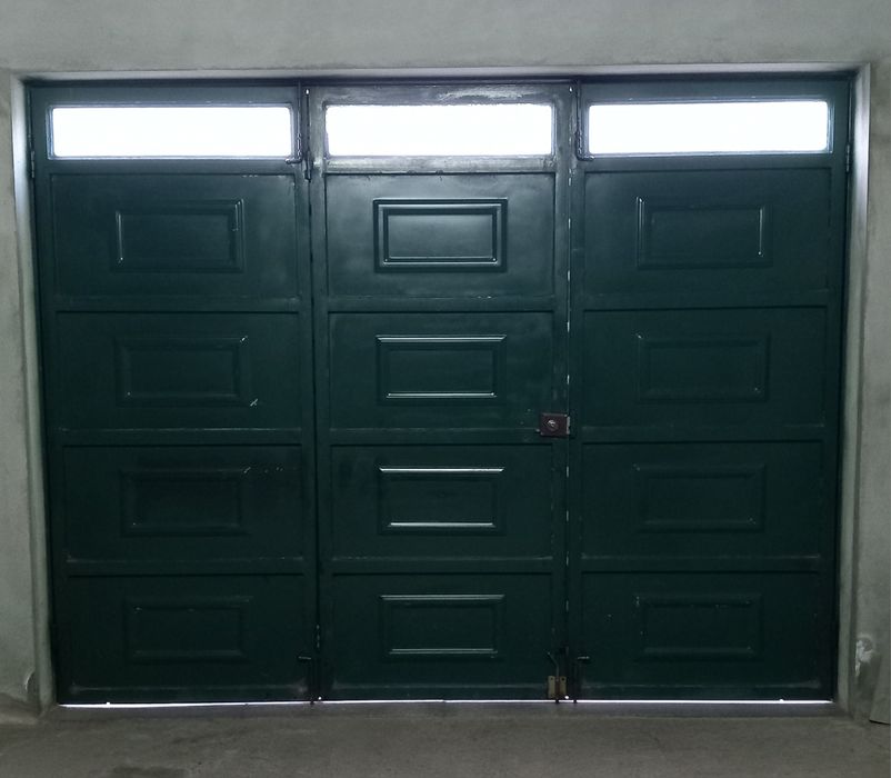 Portão de garagem de ferro de 3 folhas