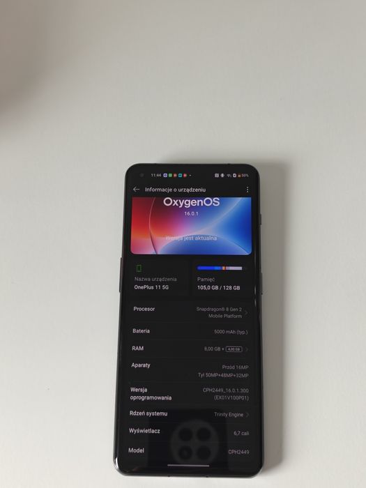 Smartfon OnePlus 11 8/128 jeszcze na gwarancji.