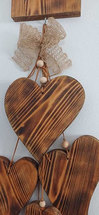 Piękne serca z domkiem handmade