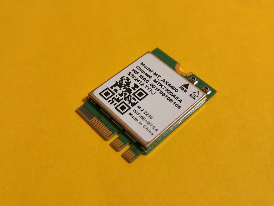 MediaTek MT7922 [WiFi 6E + BT 5.4] AX5400 модуль, адаптер для ноутбука