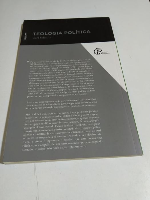 Teologia Política, de Carl Schmitt