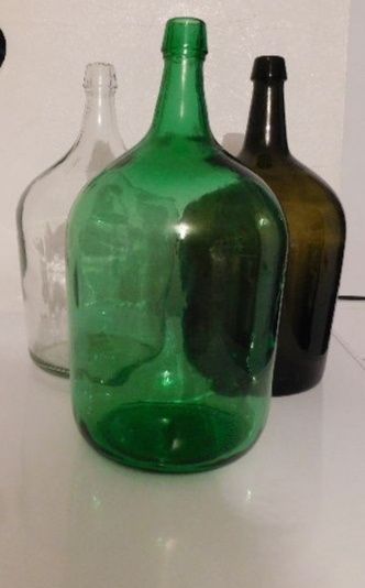 Conjunto 3 garrafões, para trabalhos artesanais