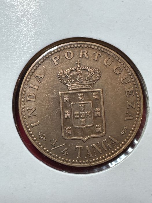 Moeda 1/4 Tanga India Portuguesa