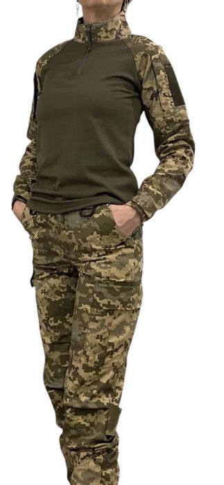 Жіноча бойова тактична сорочка Убакс піксель ЗСУ