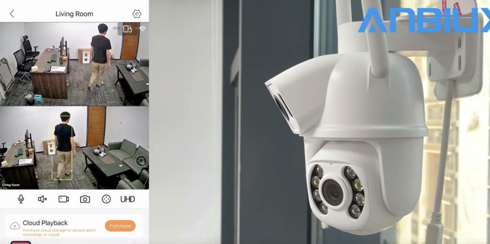Уличная камера WiFi IP ANBIUX A8Q 8Мп PTZ вулична камера белая