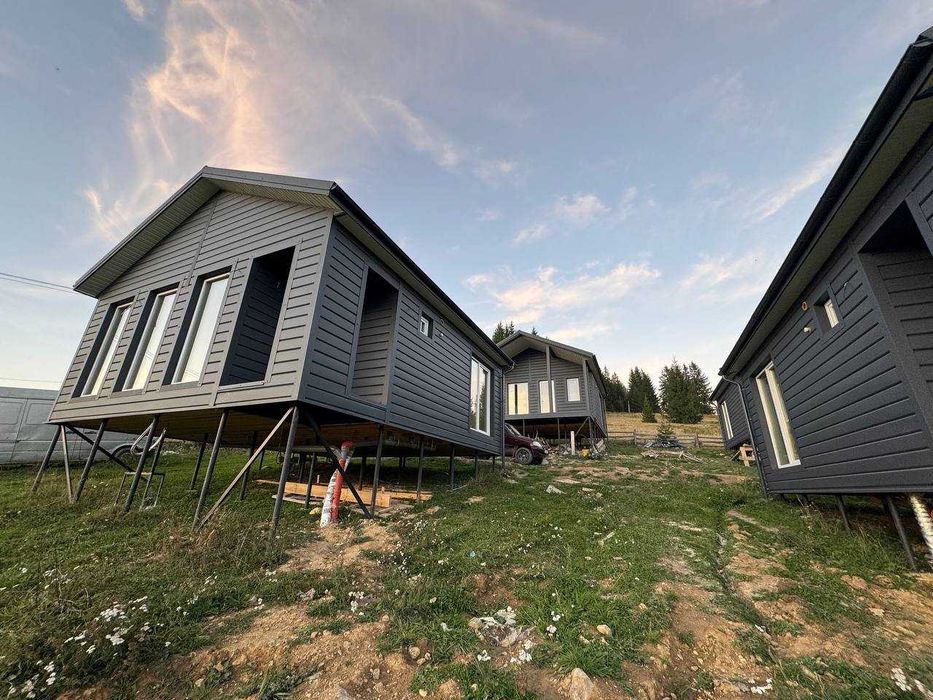 Будівництво каркасних будинків - Модерн / Скандинави / A-Frame, Дом з зруба
