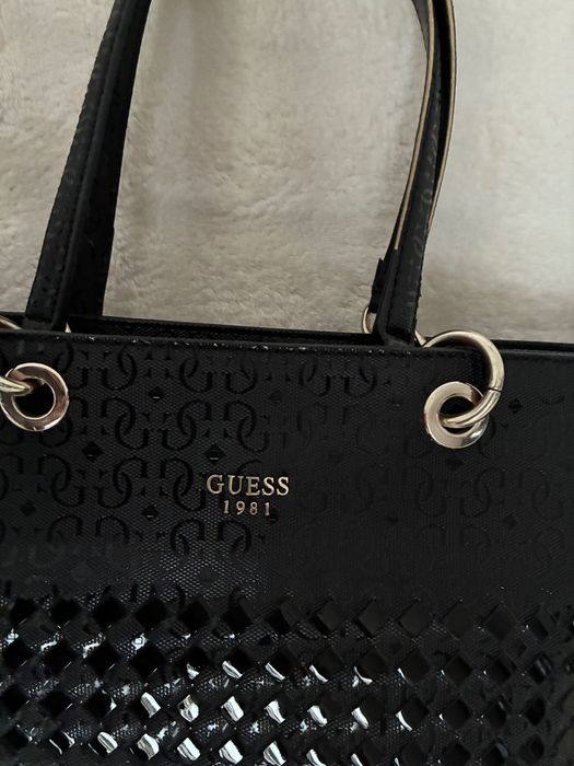 Torebka torba shopper Guess czarna duza