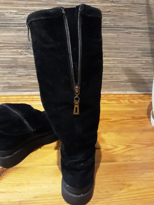 Чоботи зимові замшеві