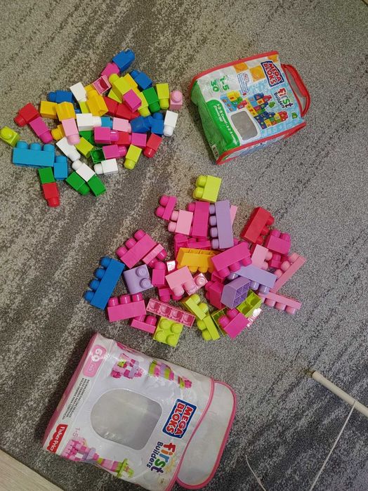 Duże klocki fisher price 2 komplety jak nowe