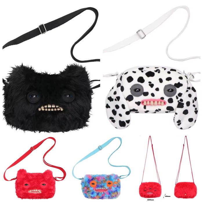Fuggler фуглер фаглер мягкие сумочки котик далматинец красная оригинал сумка crossbody bag