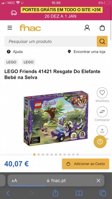 Lego friends selva com caixa