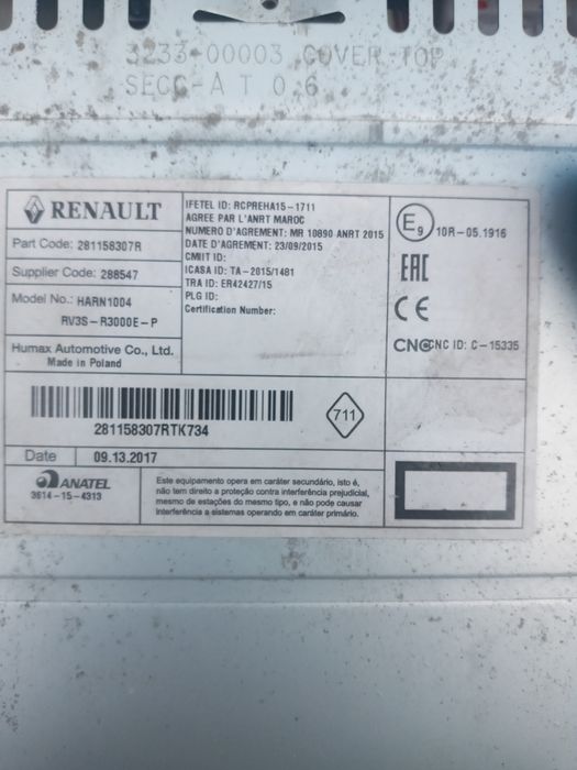 Автомагнітола з Рено Мастер