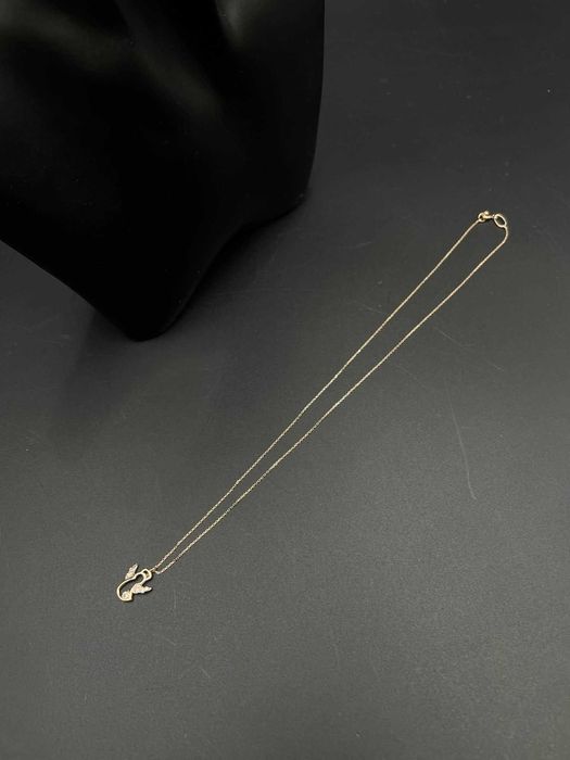 Złoty łańcuszek z aniołkiem  Próba 585  1.94 gram