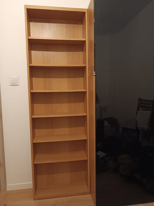 Regał na książki 192×60×20,5 cm – jasne drewno, smukły